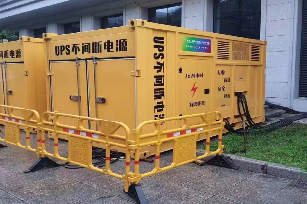 白玉发电机租赁施工现场