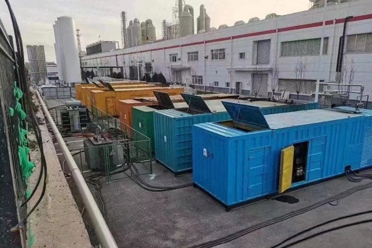 白玉发电机租赁施工现场
